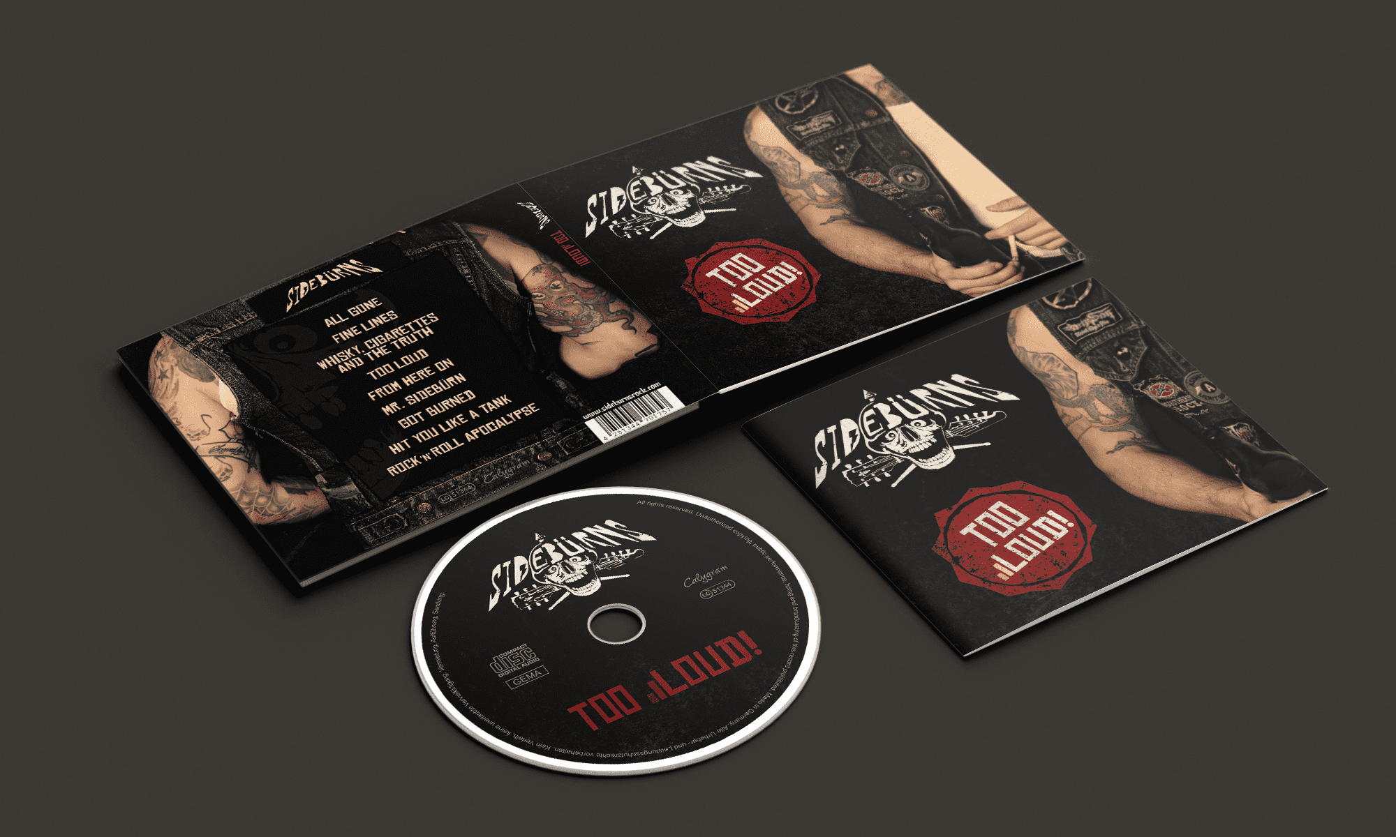 SIDEBüRNS - Too Loud! - Digipack